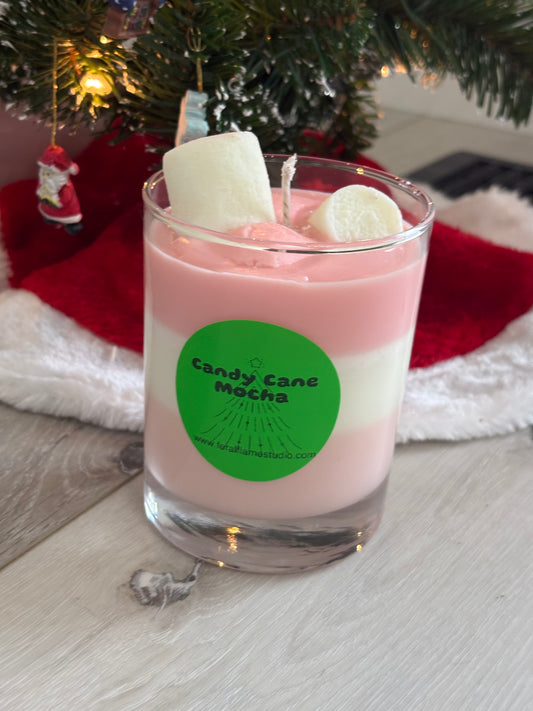 Candy Cane Mocha | Soy Candle | 8.5 oz
