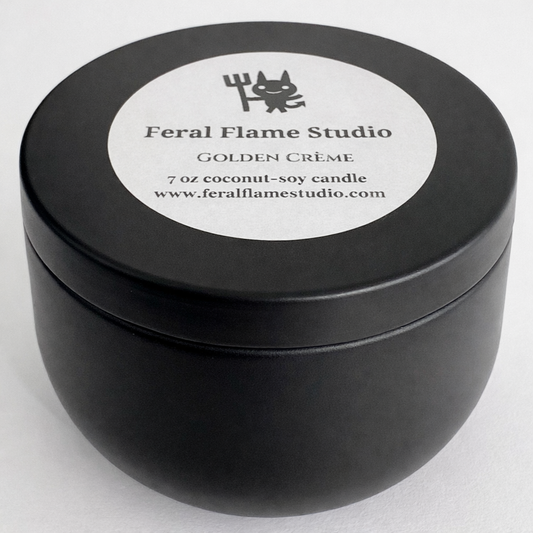 Feral Flame Studio Candle | 7 oz Coconut Soy (Metal Tin)