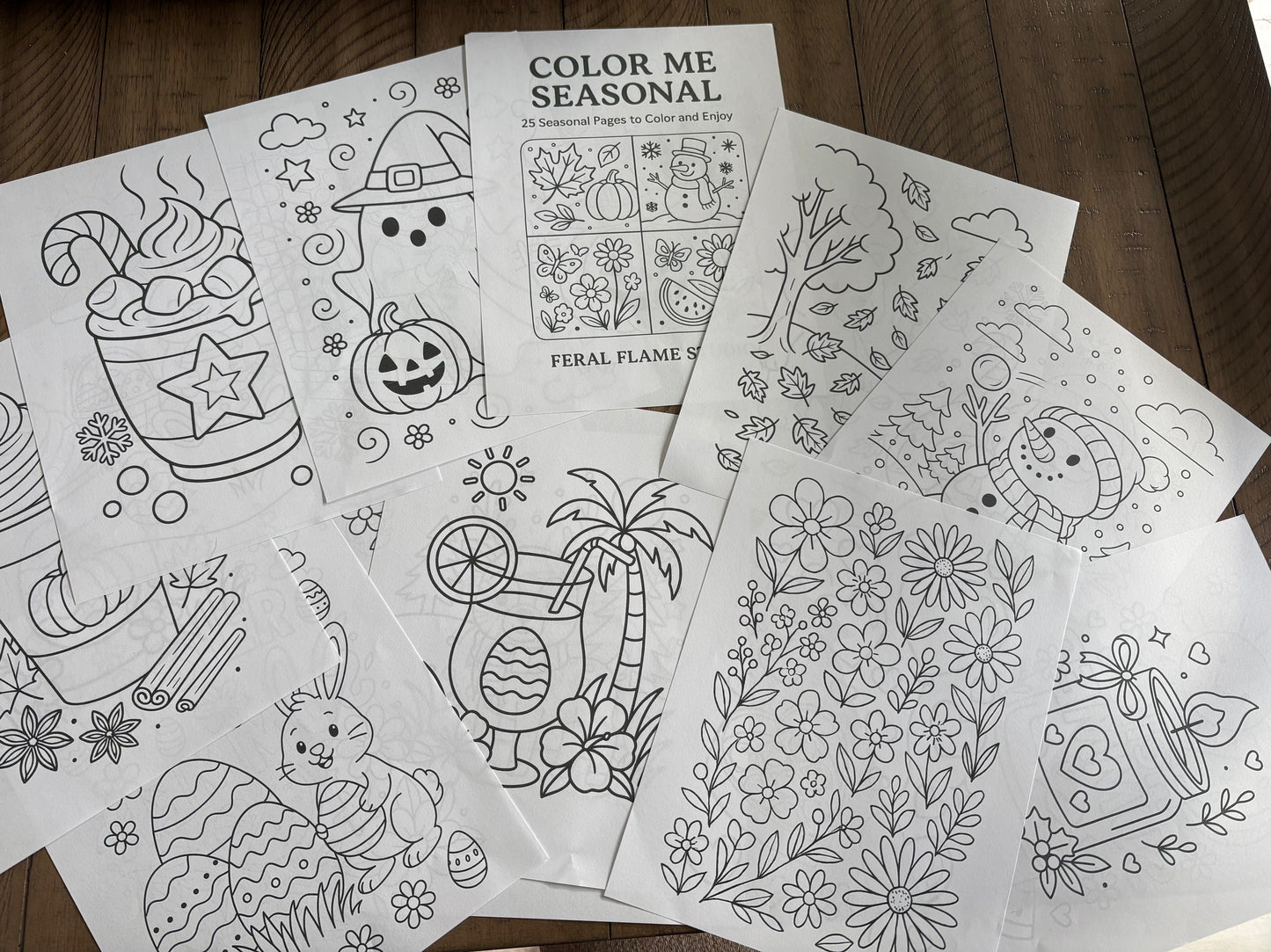 Color Me Seasonal | Coloring Book | Digital Download