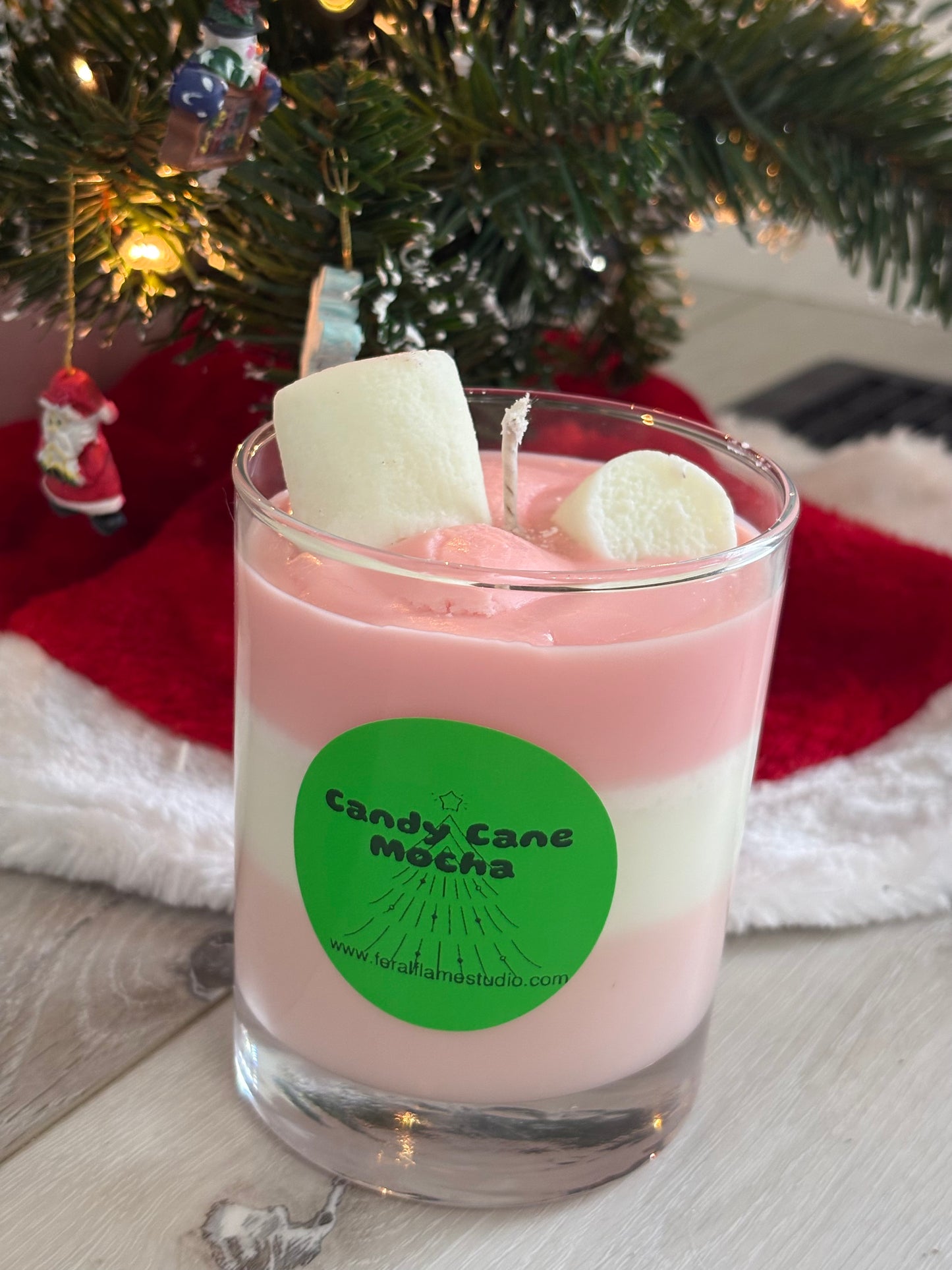 Candy Cane Mocha | Soy Candle | 8.5 oz