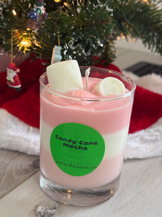 Candy Cane Mocha | Soy Candle | 8.5 oz
