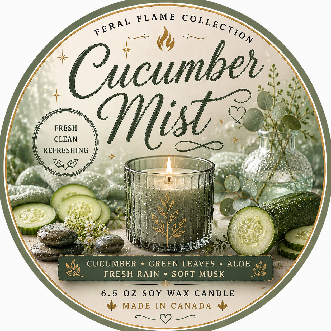 Feral Flame Studio Candle | 7 oz Coconut Soy (Metal Tin)