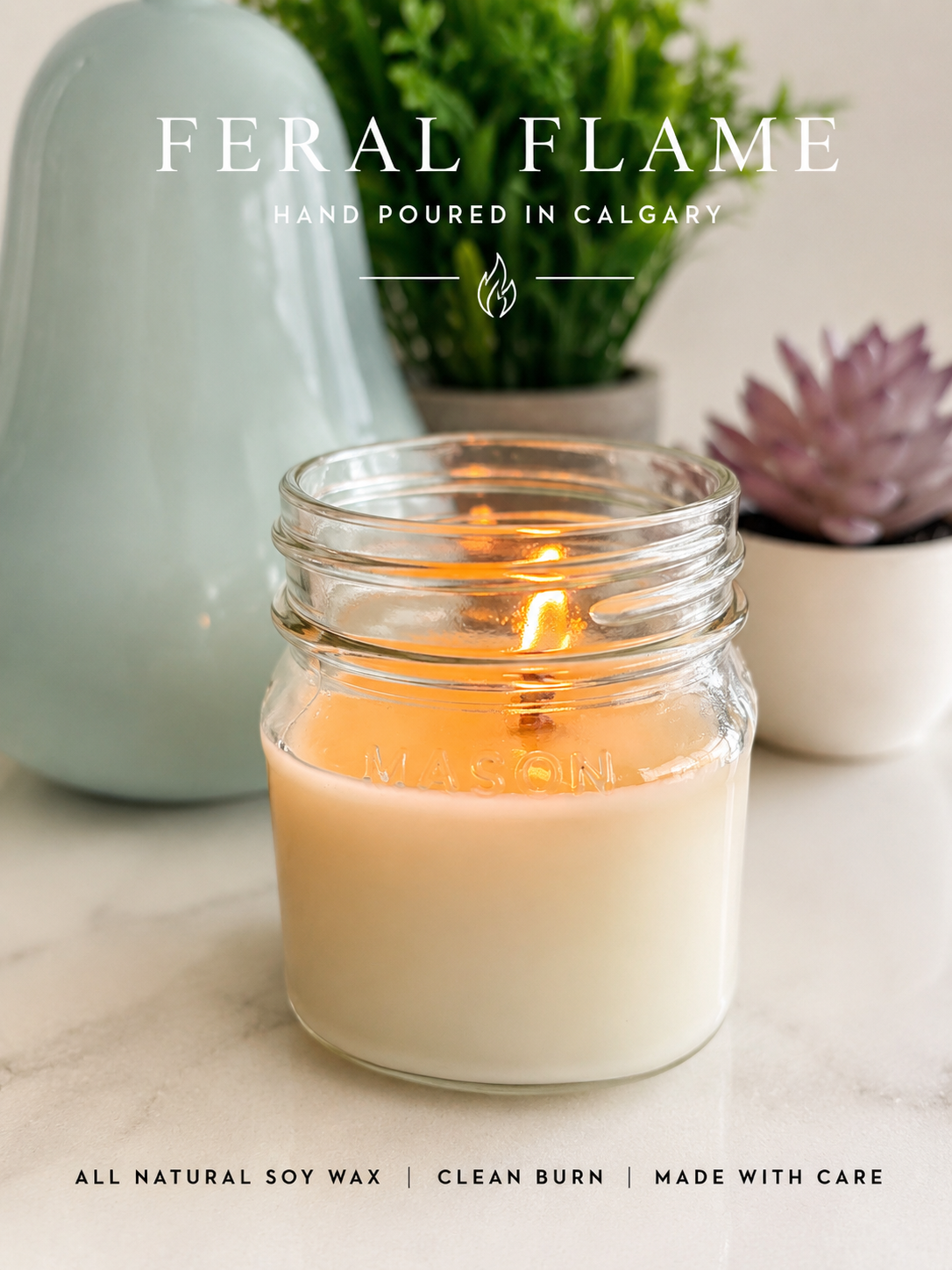 Feral Flame Mason Jar Candle | 6.5 oz