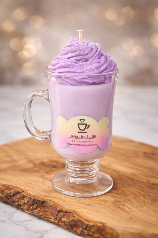 Lavender Latte | Whipped Coconut Soy Candle | 8 oz