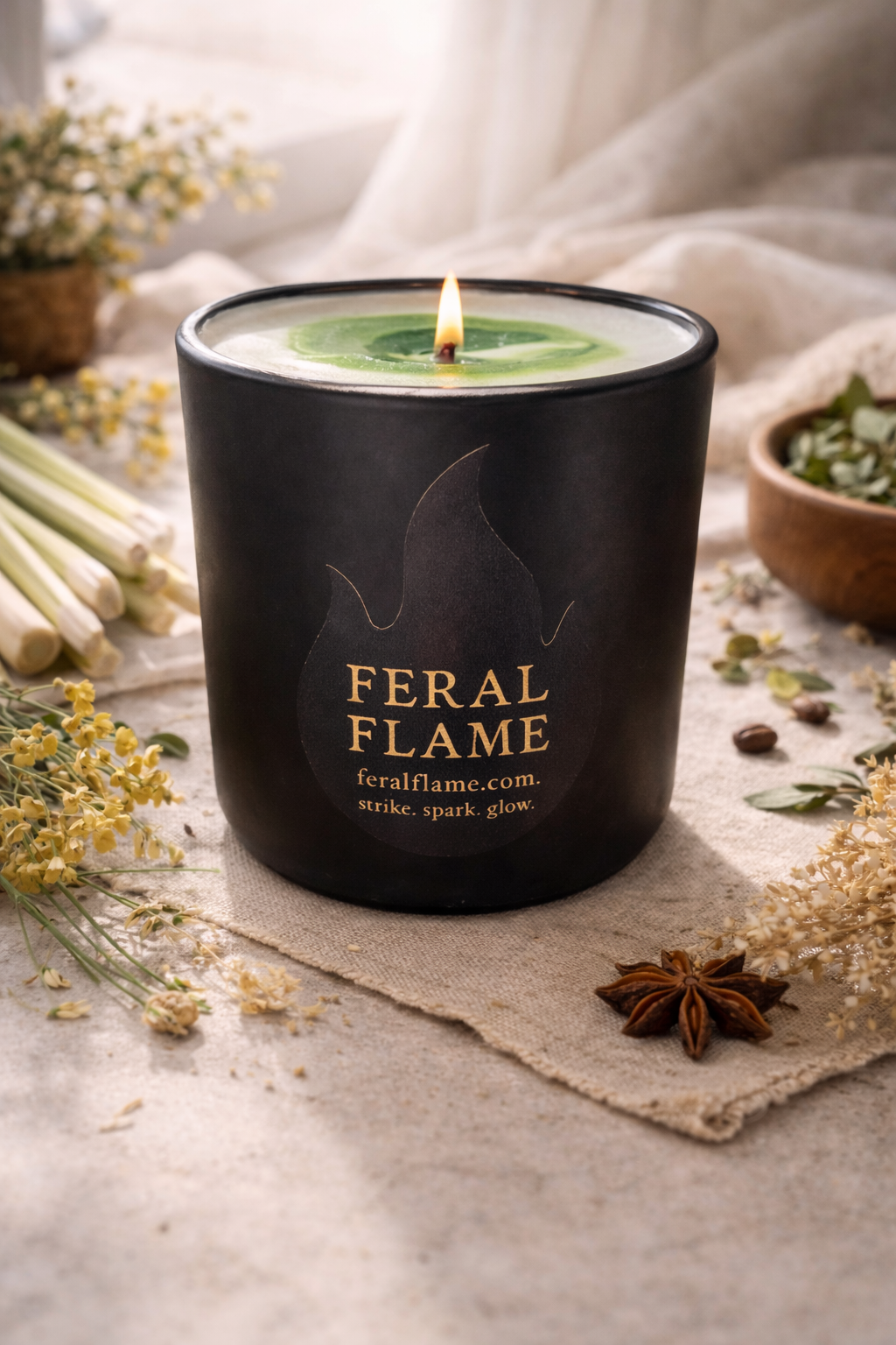 🕯️ Feral Flame Signature Candle | Coconut Soy - 👉 ⭐ Customer Favourite