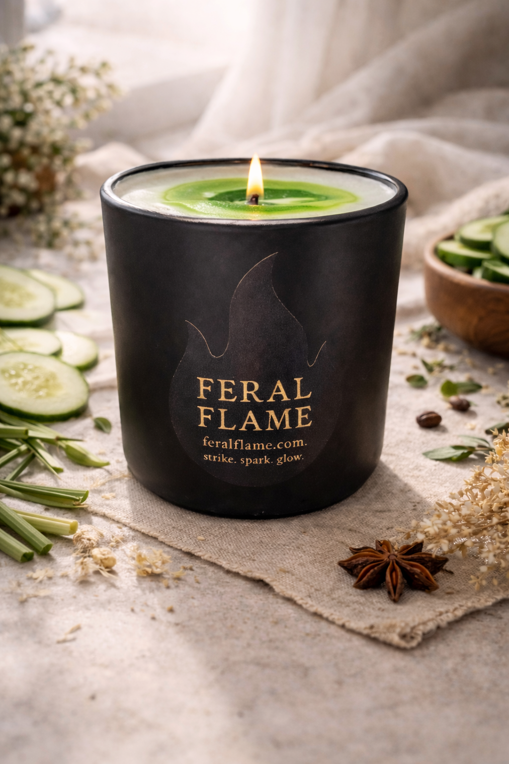 🕯️ Feral Flame Signature Candle | Coconut Soy - 👉 ⭐ Customer Favourite