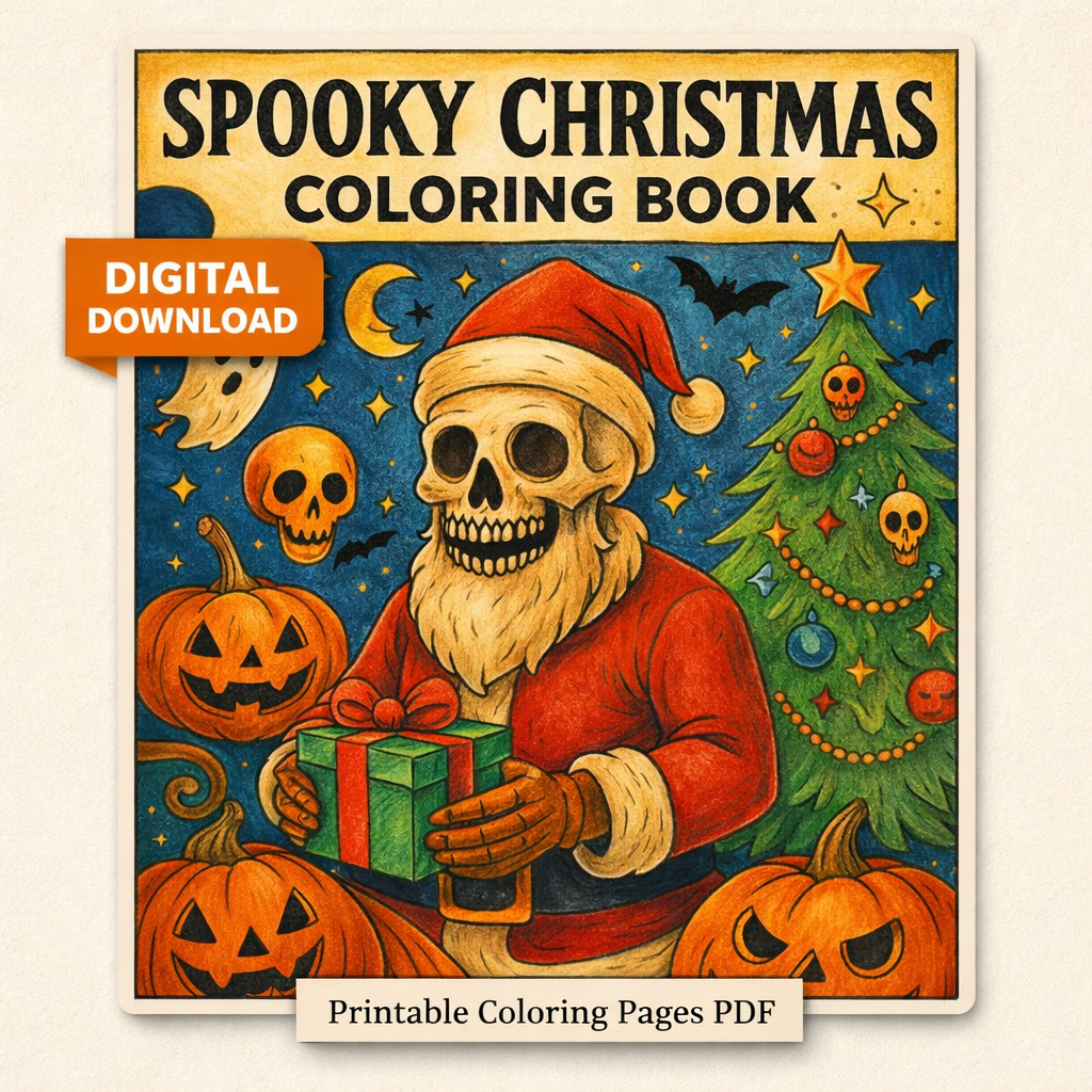 Spooky Christmas | Coloring Book | Digital Download