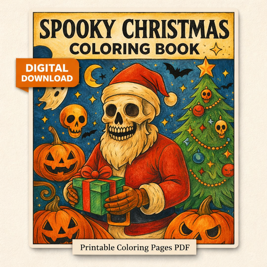 Spooky Christmas | Coloring Book | Digital Download