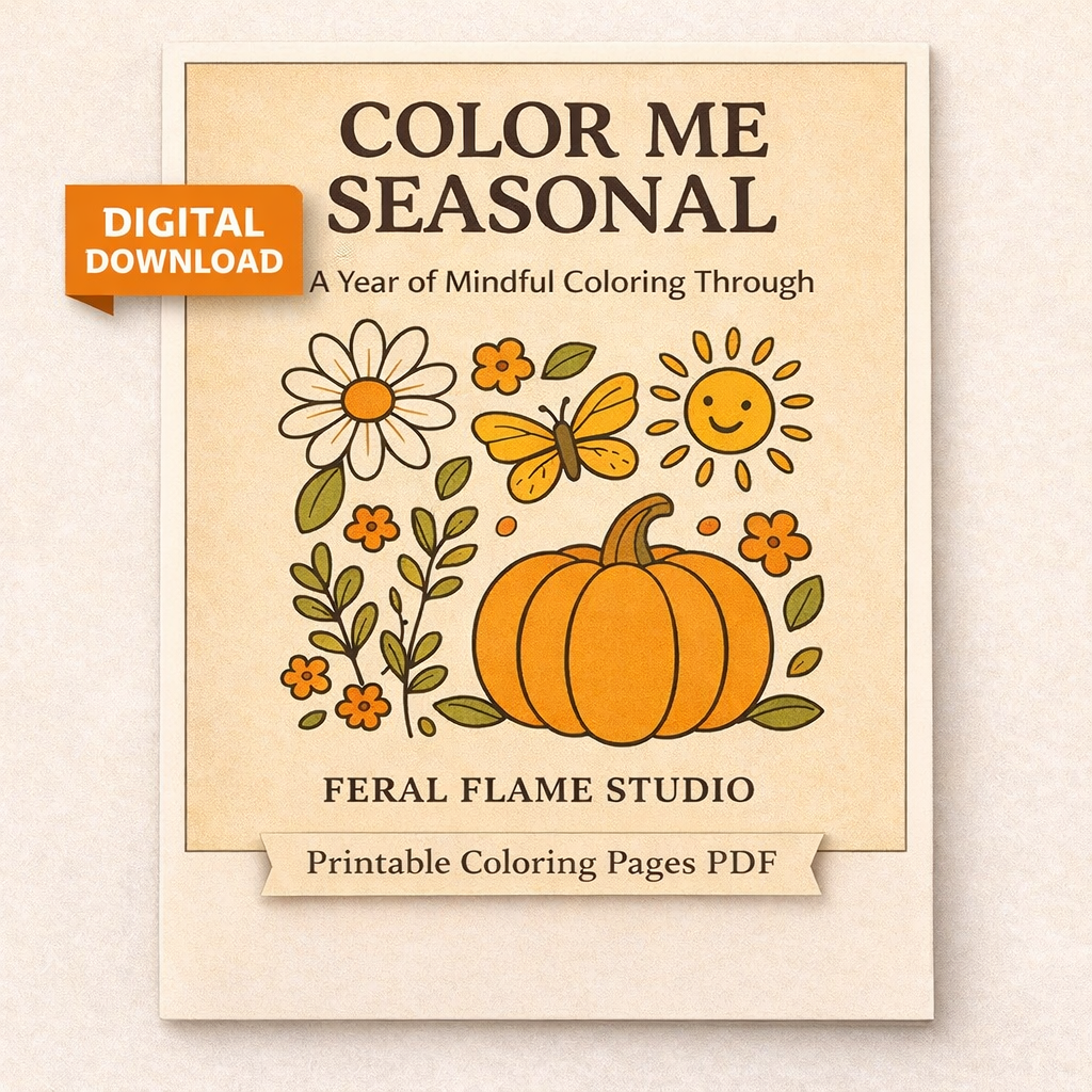 Color Me Seasonal | Coloring Book | Digital Download