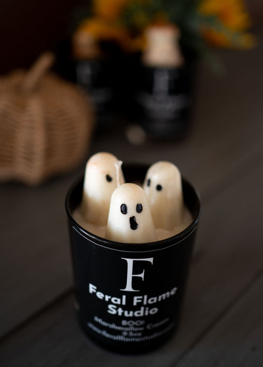 Ghost Marshmallow Cream | Halloween Soy Candle | 9.5 oz