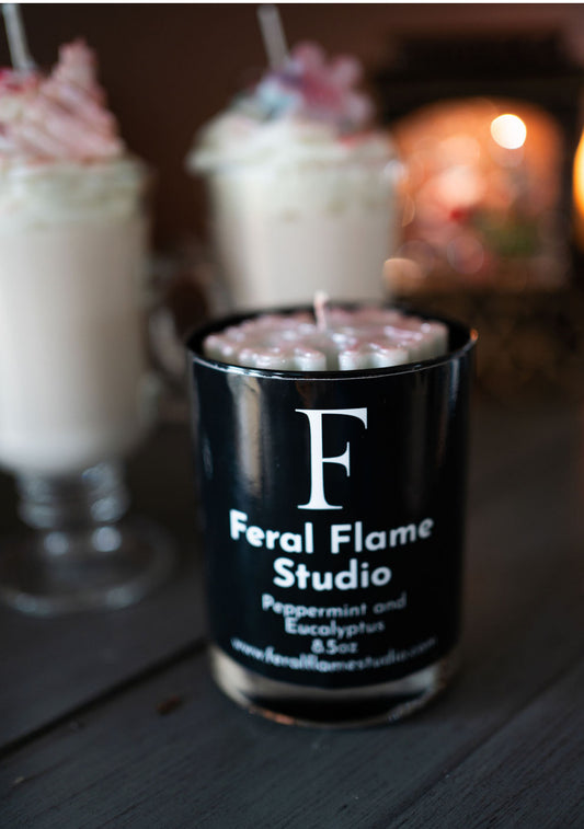 ❄️ Peppermint & Eucalyptus | Christmas Soy Candle | 8.5 oz