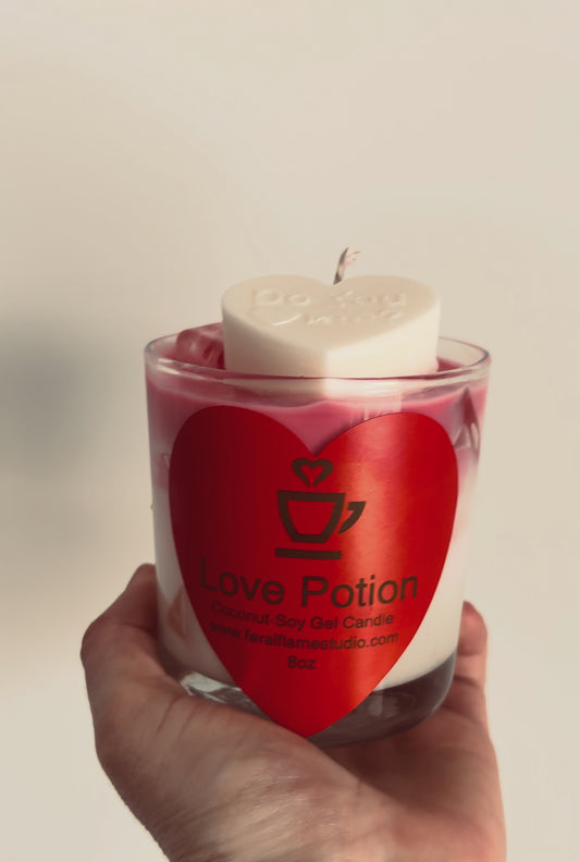Love Potion | Coconut-Soy Gel Candle | 8 oz